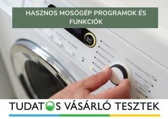 Hasznos mosógép programok és funkciók